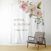 Élégante Tapisserie Mariage Fleur sauvage (En situation)