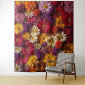 Elégante tapisserie murale Fleur fond (En situation)