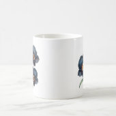 Élégante tasse à café à orchidées noires classique (Centre)