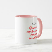 Élégante tasse à café pour la Saint-Valentin avec (Devant droit)