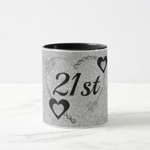 Élégante tasse d'anniversaire spéciale 21e
