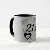 Élégante tasse d'anniversaire spéciale 21e (Devant gauche)