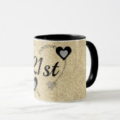 Élégante tasse d'anniversaire spéciale 21e (Devant droit)