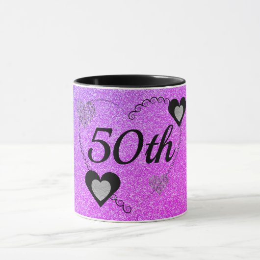 Élégante tasse d'anniversaire spéciale 50e (Centre)