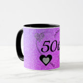 Élégante tasse d'anniversaire spéciale 50e (Devant gauche)