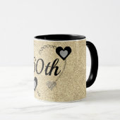 Élégante tasse d'anniversaire spéciale 60e (Devant droit)