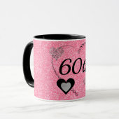Élégante tasse d'anniversaire spéciale 60e (Devant gauche)