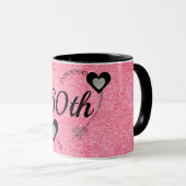 Élégante tasse d'anniversaire spéciale 60e (Devant droit)