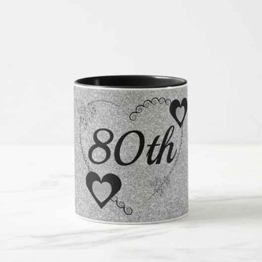 Élégante tasse d'anniversaire spéciale 80e (Centre)