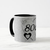 Élégante tasse d'anniversaire spéciale 80e (Devant gauche)