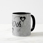 Élégante tasse d'anniversaire spéciale 80e (Devant droit)