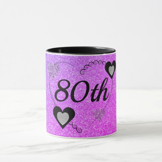 Élégante tasse d'anniversaire spéciale 80e (Centre)