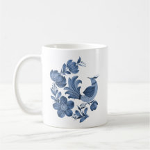 Élégante tasse personnalisée d'art folklorique ble