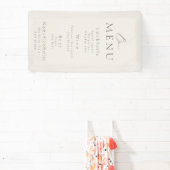 Elegante Taupe Bruiloftsbarmenu Spandoek (Insitu)