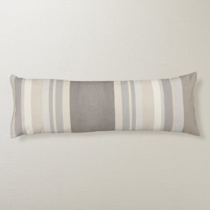 Elegante taupe crèmekleurige en grijze gestreepte  lichaamskussen