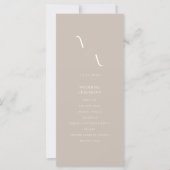 Elegante taupe moderne minimalistische bruiloft pr (Voorkant)
