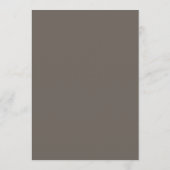 Elegante Taupe QR-code Trouwbar Menu Bord Kaart (Achterkant)