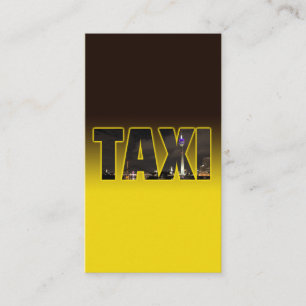 Elegante TAXI skyline voor taxichauffeur taxichauf Visitekaartje