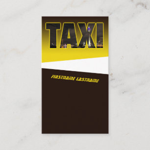 Elegante TAXI skyline voor taxichauffeur taxichauf Visitekaartje