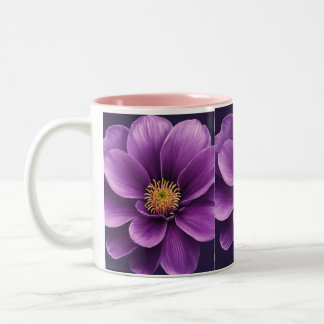 Elegante Tea & Coffee Mok met Paarse bloemenprint