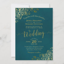 Elegante Teal Bruiloft met Koperen Kalligrafie