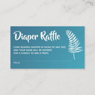 Elegante Teal Ombre Baby Shower Luierspel Kaarten