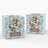 Elegante Teddy Bear Pilot Baby shower gunstbox Bedankdoosjes