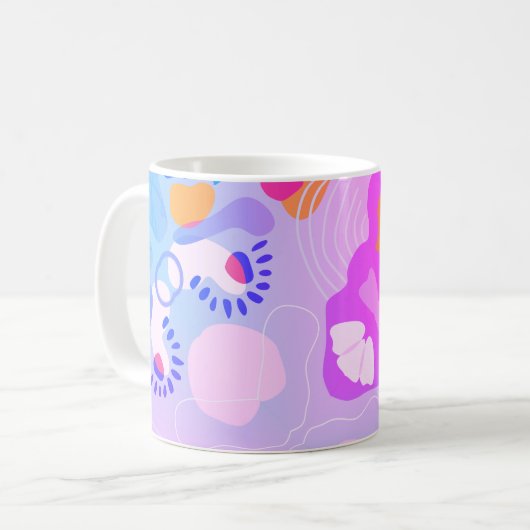 Elégante teinte violette Abstraite Mug - Soft & Mo (Devant gauche)