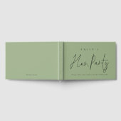 Elegante tekst Hen Party Sage Green Gastenboek (Volledig)