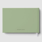 Elegante tekst Hen Party Sage Green Gastenboek (Achterkant)