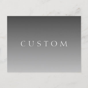 Elegante tekst op eenvoudige moderne grijze ombre  briefkaart