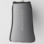 Elegante tekst op eenvoudige moderne grijze ombre  golfheadcover (Draai 90)