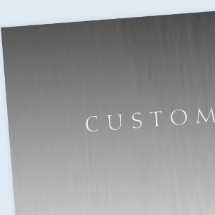 Elegante tekst op eenvoudige moderne grijze ombre tissuepapier