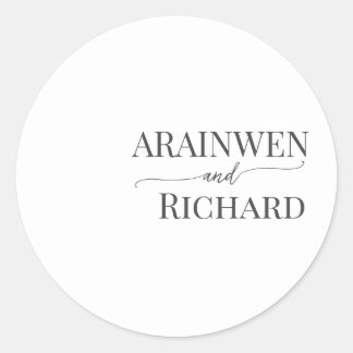 Elegante tekst sjabloon ronde sticker