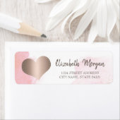 Elégante tendance, Coeur or Rose, Étiquette de adr (En situation)