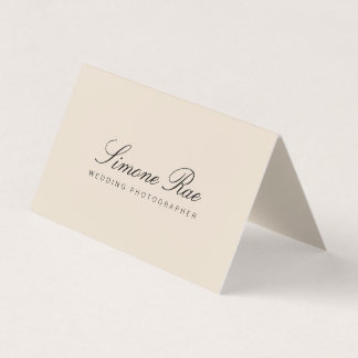 Elegante Tent Fold Modern Script Visitekaartje