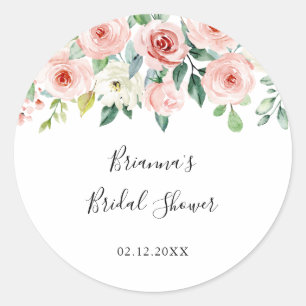 Elegante tere Autumn florale bruiloft favoriet Ronde Sticker