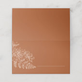 Elegante Terra Cotta Eenvoudige bloemenbruiloft (Buitenkant ongevouwen)