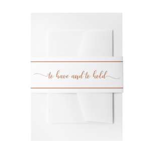 Elegante Terra Cotta om bruiloft te hebben en te h Uitnodigingen Wikkel