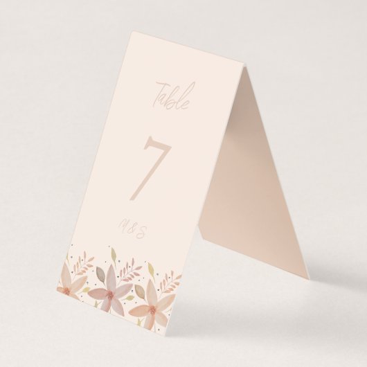 Elegante Terracotta Blush Waterverf Gepersonalisee Kaart (Voorkant)