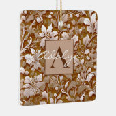 Elegante terracotta boho bloem keramisch ornament (Rechts)