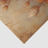 Elegante terracotta en witte rozen koperbloemen tissuepapier (Detail)