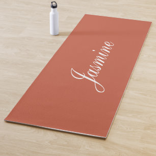 Elegante terracotta gepersonaliseerde naam yoga ma yogamat