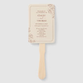 Elegante terracotta grillige bruiloft set van fans handwaaier (Voorkant)