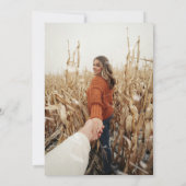 Elegante terracotta moderne minimale scriptfoto kaart (Achterkant)