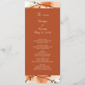Élégante terre cuite Floral Border menu & programm (Devant)