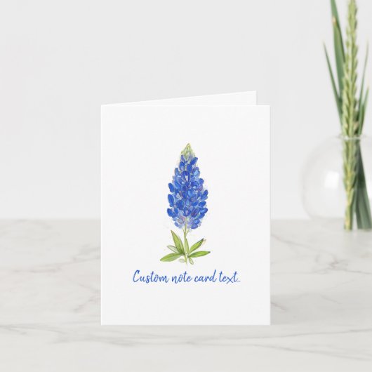 Elegante Texas Bluebonnet Bloem Art Notitiekaartje (Voorkant)