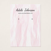 Elégante Texture Rose de la lumière Earring Card (Devant)