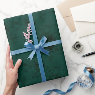Elegante textuur donkergroene smaragdgroene effen cadeaupapier