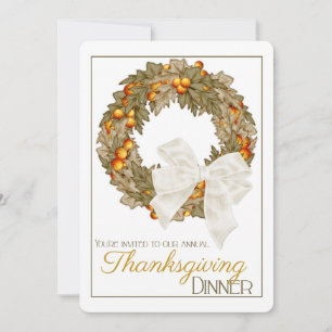 Elegante Thanksgiving Dinner Party Invitation 11 Kaart